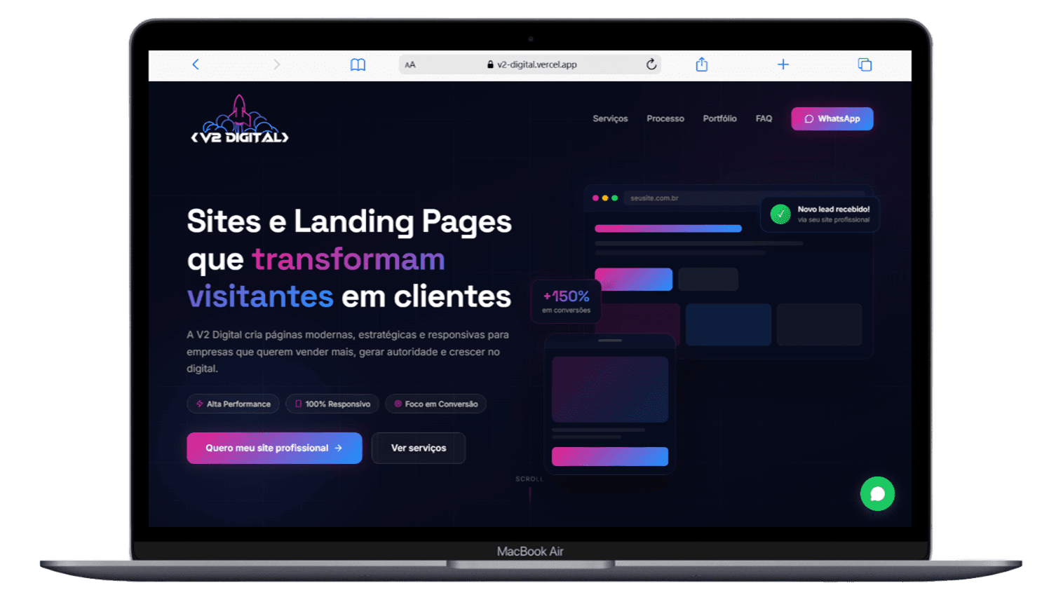 Mockup site profissional